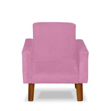 Imagem de Mini Poltrona Cadeira Infantil Nina De Criança Suede Rose - Pandora De
