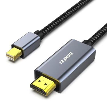 Imagem de Cabo Mini DisplayPort Para HDMI 0,9 m 4K 30Hz, Áudio e Vídeo, Plug & Play, Compatível com MacBook, iMac, Surface, ThinkPad, Monitores, Projetores e TVs (Mini DP/Thunderbolt 2)