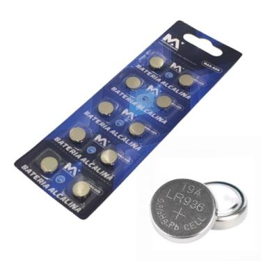 Imagem de Bateria AG9 Lítio 1.5V, 10 Unidades, Compatível com LR936, 394, 194, LR45, para Brinquedos e Calculadoras