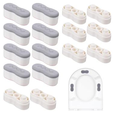 Imagem de 8 peças de amortecedores de assento de vaso sanitário para bidê, espaçador autoadesivo de assento de vaso sanitário, almofadas de aumento de assentos de banheiro universais de substituição para