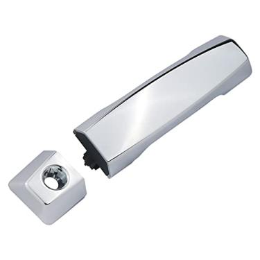 Imagem de APPERFiT Maçaneta de porta externa com tampa de moldura cromada compatível com Nissan Titan 2021 2022 2023 2024 Porta dianteira esquerda lado do motorista