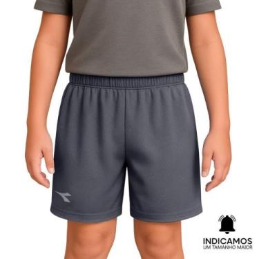Imagem de Short Calção Diadora Small Logo Juvenil - Cinza Escuro 8, Cinza escuro