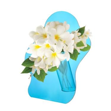 Imagem de Vaso com moldura - decoração de mesa de acrílico - vaso de arranjo de flores, para sala de estar, quarto, banheiro, escritório, mesa de jantar, cornija de livros, janela, entrada, escritório