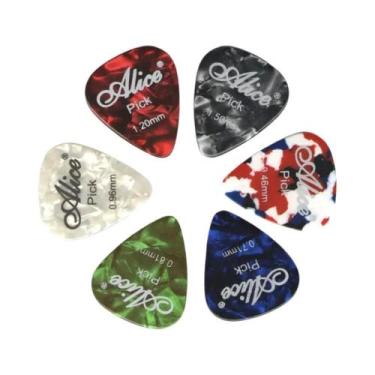 Imagem de Alice 6pcs Palhetas De Guitarra Em Celuloide 046 071 081 096 120 150mm