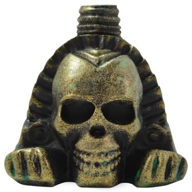 Imagem de TACVEL Apito da morte asteca gritante, mais de 125 decibéis, sons humanos autênticos gritos apito da morte assobio fácil de assobiar guerra asteca - design de caveira