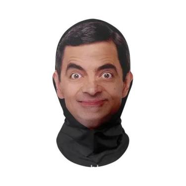 Imagem de Lenço De Cabeça Com Rosto Engraçado 3D Mr. Bean, Máscara Protetora Sol