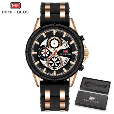 Imagem de Relógio Masculino Mini Focus Mf0273g à Prova D'água Ouro Rosa