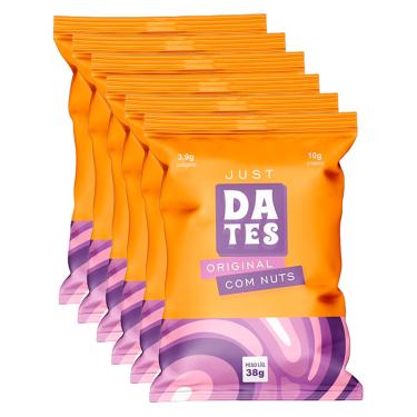 Imagem de Kit 6X: Barra de Proteína Just Original com Nuts Sem Açúcar Let's Dates 38g
