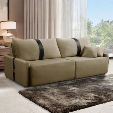 Imagem de Sofá Retrátil Reclinável Manhattan 200cm Veludo Star Confort - VS Móve