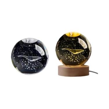 Imagem de Lâmpada De Mesa De Cristal 3D Do Sistema Solar Com Iluminação LED, Lâm