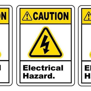 Imagem de Adesivos de risco elétrico, 20 peças, aviso de segurança, 23x13cm - yi