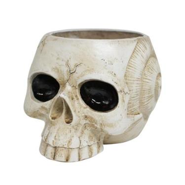 Imagem de Vaso de resina Skull Snail Creative Gothic Halloween 390g - yiweisai