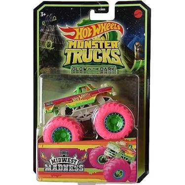 Imagem de Hot wheels monster trucks midwest madness, escala 1:64 glow