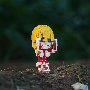 Imagem de Blocos de construção Anime 3D DIY Colossal Titan Armored Titan Jaw Tit