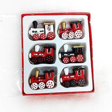 Imagem de Decoração de Natal, trem de brinquedo de madeira, 19 cm, decoração de 