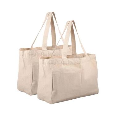 Imagem de Sacolas De Compras Dobráveis De Lona Ecológicas Para Mulheres, 2 a 3 P