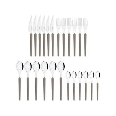 Imagem de Faqueiro Tramontina Inox 24 Peças Obelline, Cinza, 24 peças