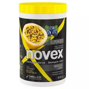 Imagem de Máscara de Tratamento Hidratação Profunda 400g Novex Superfood Maracujá e Mirtilo Vegana