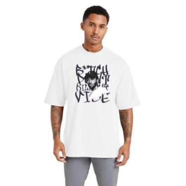 Imagem de Camiseta Oversized Estampada Masculina Algodão Conforto para Treino e Uso Diário-Masculino