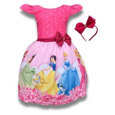 Imagem de Vestido Infantil Festa Princesas Luxo C/tule Festa - BENTO E MARIA MOD