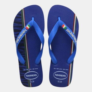 Imagem de Chinelo Havaianas Top Nations Seleções Itália Azul, Azul brilhante, 39