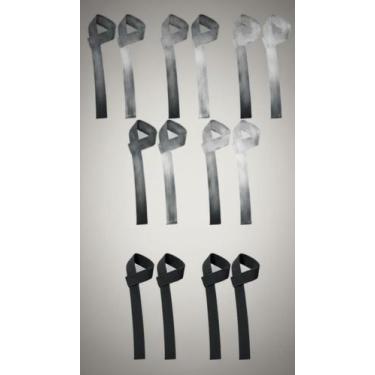 Imagem de Kit 5x Pares Strap Algodão Musculação Academia Preto - Congratulations