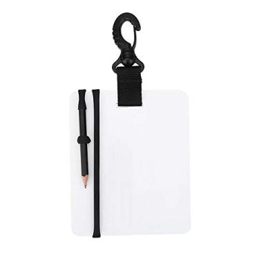 Imagem de Wet Notes Scuba,Underwater Writing Slate Board,15.3 x 12.5 x 0.3cm Scuba Diving Write Slate Gear with Swivel Clip and Pencil for Water Sports Diving Swimming Lavagna Subacquea dive slate