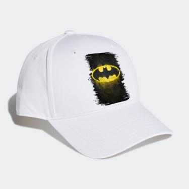 Imagem de Boné baseball Branco Logo Grafite Batman Super Heroi Dc Aba curva Unissex