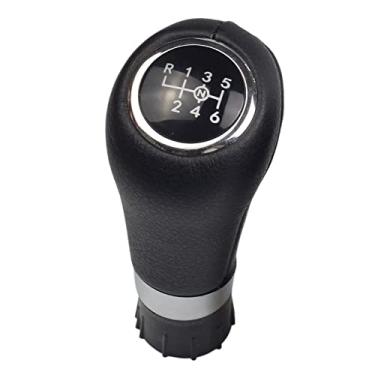 Imagem de Hacreyatu Tampa de manopla de câmbio de marcha para carro colar de couro, cabeça de vara, para Mercedes Benz C Class W203 S203 CL203 2000-2004 W209 CLK