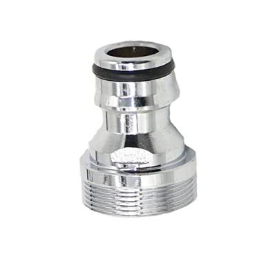 Imagem de Lat?o M22 M24 Mangueira rosqueada???Tubo Conector Tubo Torneira Adaptador Encaixe Jardim Exterior chapeamento lidar com 1 pe?a, Prata