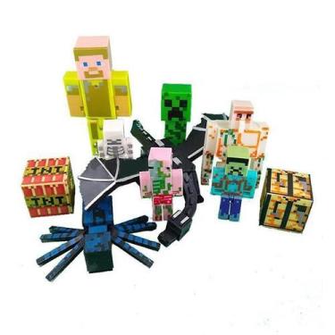 Kit Minecraft Bonecos Articulados Com 12 Pecas - Yes - Boneco Minecraft -  Magazine Luiza