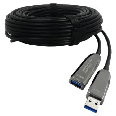 Imagem de Extensor Usb 3.0 Fibra Óptica 10gbps Amplificado - 30 Metros