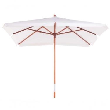 Imagem de Ombrellone Quadrado Madeira 2,05 X 2,05M Branco Bel Lazer