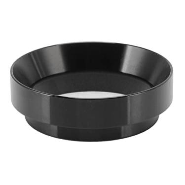 Imagem de Funil de dosagem de café expresso de 58 mm,anel de dosagem de pó de café magnético Funil de liga de alumínio de café italiano Estação de compactação Distribuidor de pó de café(Black),