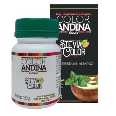 Imagem de Adoçante dietético Stévia Color Andina Food, 1 pote, 20g