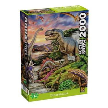 Imagem de Quebra Cabeça Puzzle Dinossauros 2000 Peças Grow