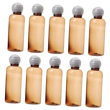 Imagem de BIUDECO 15 Unidades Frasco cosmético xampu marrom pequeno loção frascos de cosméticos transparentes sub-garrafas de armazenamento o preenchimento engarrafado garrafa cosmética