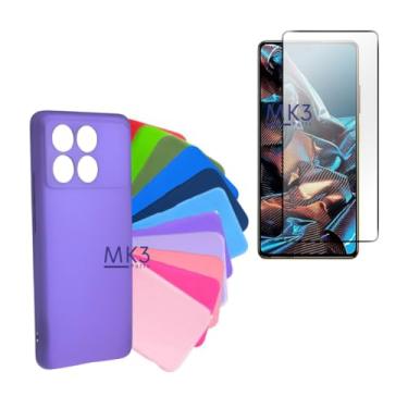 Imagem de Capa Capinha Case Colorida e Película 3D Compatível Com Poxo X6 Pro (Não Poco X6) (Lilás)