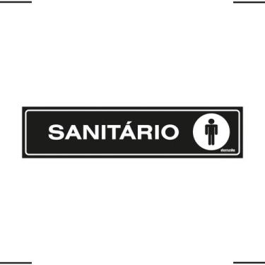 Imagem de Placa De Sinalização Sanitário Masculino 30X7 Ekomunike - A-431 F9e