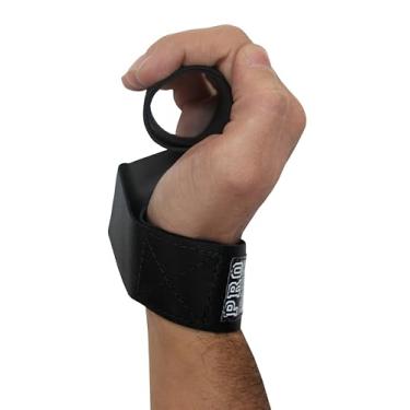 Imagem de Strap Fita Couro Lpo Treino Academia Musculação Haltere Pro Trainer (Preto)