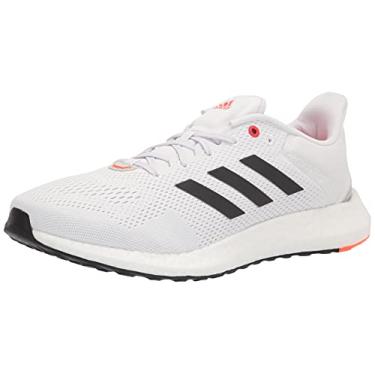 Imagem de adidas Tênis de corrida masculino Pureboost 21 Trail, Branco/Preto/Vermelho Solar., 37