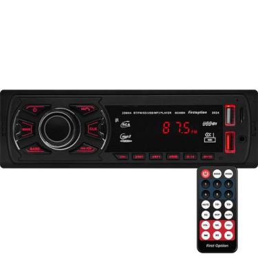 Imagem de Radio Mp3 Som Automotivo Bluetooth 2x Usb Fm Sd Auxiliar 12v - First O