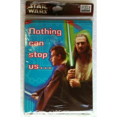 Imagem de STAR WARS Cart es de convite de festa EPISODE I com envelopes "NOTHING CAN STOP US..." (8 unidades)