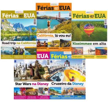 Imagem de Guia Turismo e Viagem Kit 10 Revista Férias Estados Unidos - Europa