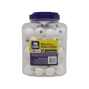 Imagem de Kit com 60 Bolinhas de Ping-Pong Branco Bel, Único, Branco