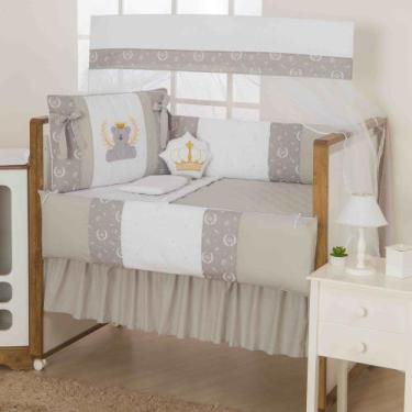 Imagem de Kit berço completo 11 peças masculino e feminino arco iris nuvem passa