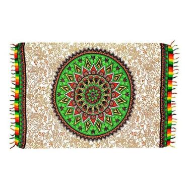 Imagem de canga de Praia Mandala - Verde - Besakih, Laranja 2