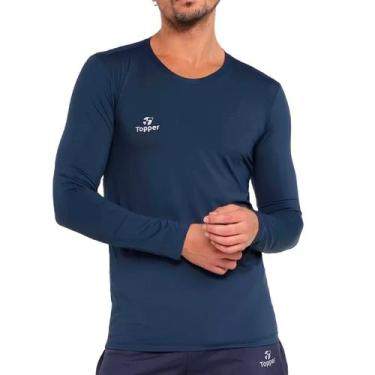 Imagem de Camisa Térmica Topper Masculina Manga Longa UV50 New - Ref 4323020, M,
