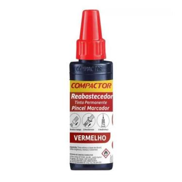 Imagem de Reabastecedor p/ Pincel Permanente 30ml Vermelho Compactor