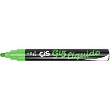Imagem de Giz liquido cis ponta ogiva 5mm verde cx.c/06 sertic